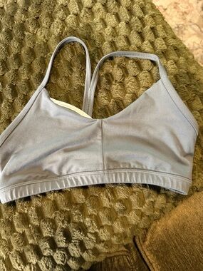 Gray fleo reinette sports bra